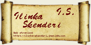 Ilinka Skenderi vizit kartica
